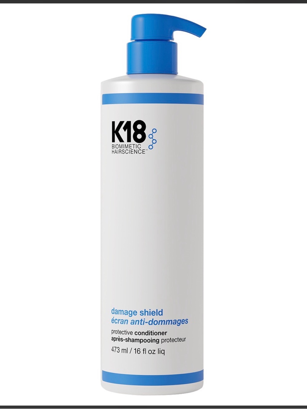K18 Damage Shield Protective Conditioner — NEW size 16 fl oz , Blue/White